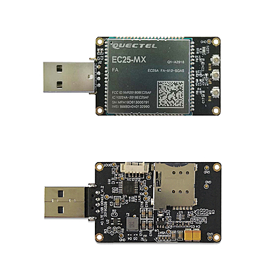 4G LTE USB Dongle with Quectel EC25 Series LCC Modem, SIM Slot, GPS, USB-A or 4PIN PH2.0 for IoT and M2M Applications