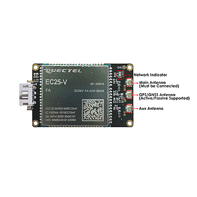 4G LTE USB Dongle with Quectel EC25 Series LCC Modem, SIM Slot, GPS, USB-A or 4PIN PH2.0 for IoT and M2M Applications