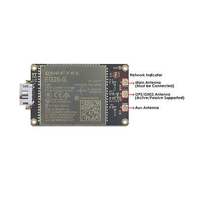 4G LTE USB Dongle with Quectel EG25-G LCC Modem, SIM Slot, GPS, USB-A or 4PIN PH2.0 for Global LTE Networks