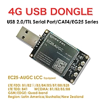 4G LTE USB Dongle with Quectel EC25 Series LCC Modem, SIM Slot, GPS, USB-A or 4PIN PH2.0 for IoT and M2M Applications