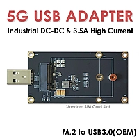 5G LTE USB Adapter M.2 (NGFF) to USB3.0 Dongle with Drawer SIM Card Slot – Compatible with RM500Q, RM520N, FM160, and Other 5G Modules