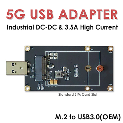 5G LTE USB Adapter M.2 (NGFF) to USB3.0 Dongle with Drawer SIM Card Slot – Compatible with RM500Q, RM520N, FM160, and Other 5G Modules