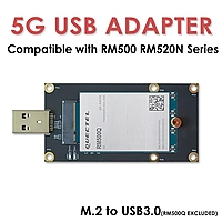 5G LTE USB Adapter M.2 (NGFF) to USB3.0 Dongle with Drawer SIM Card Slot – Compatible with RM500Q, RM520N, FM160, and Other 5G Modules