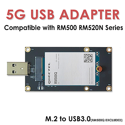 5G LTE USB Adapter M.2 (NGFF) to USB3.0 Dongle with Drawer SIM Card Slot – Compatible with RM500Q, RM520N, FM160, and Other 5G Modules