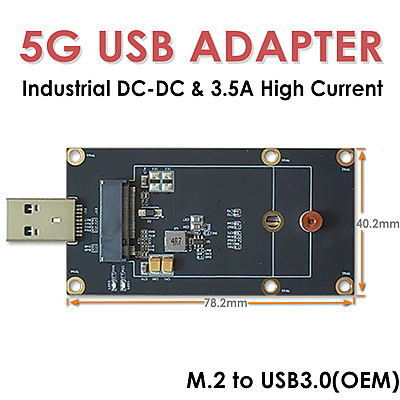 5G LTE USB Adapter M.2 (NGFF) to USB3.0 Dongle with Drawer SIM Card Slot – Compatible with RM500Q, RM520N, FM160, and Other 5G Modules
