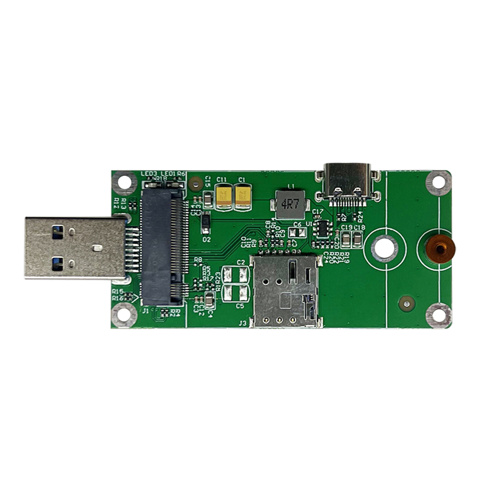 5G LTE USB Adapter M.2 (NGFF) to USB3.0 with Nano SIM Slot & Type-C Power – Supports Quectel RM500Q, RM520N, Fibocom FM160, and Other 5G M.2 Modules