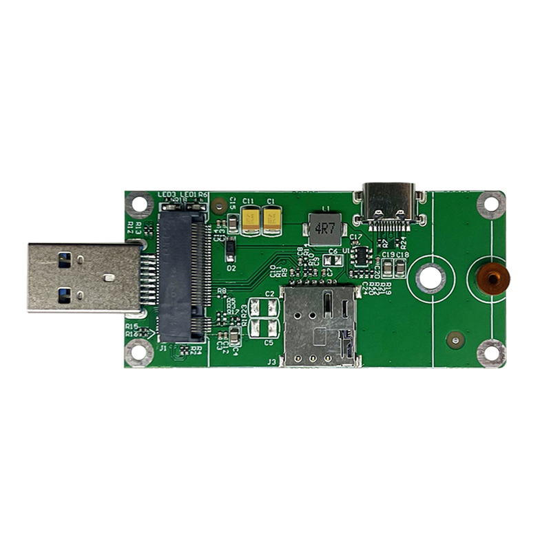 5G LTE USB Adapter M.2 (NGFF) to USB3.0 with Nano SIM Slot & Type-C Power – Supports Quectel RM500Q, RM520N, Fibocom FM160, and Other 5G M.2 Modules