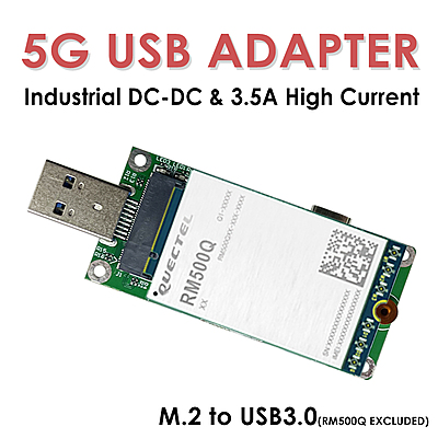 5G LTE USB Adapter M.2 (NGFF) to USB3.0 with Nano SIM Slot & Type-C Power – Supports Quectel RM500Q, RM520N, Fibocom FM160, and Other 5G M.2 Modules