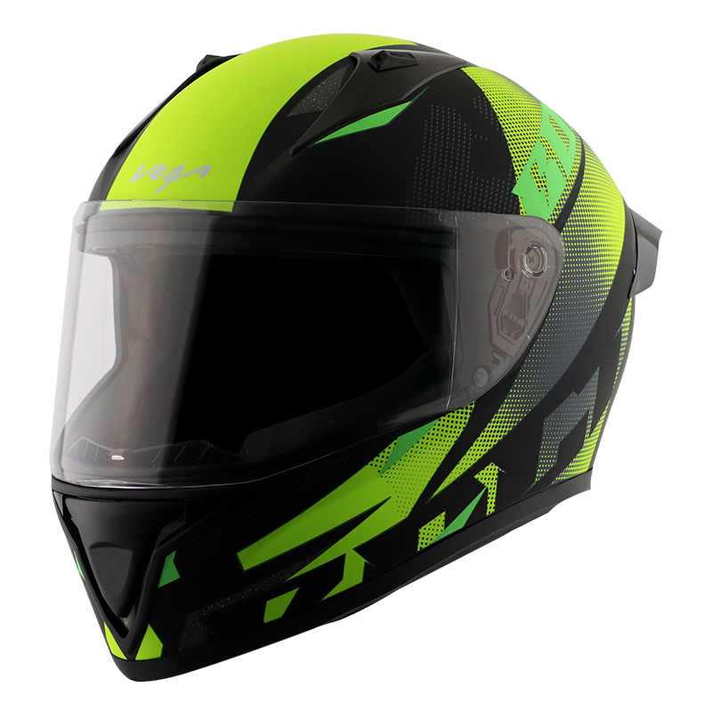 VEGA BOLT MACHO DULL BLACK NEON YELLOW M/V (L)