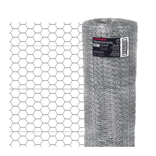 Rollo malla hexagonal cal.22, 1x 45m, abertura 25mm, 13kg - MAHE-2510 / 44656