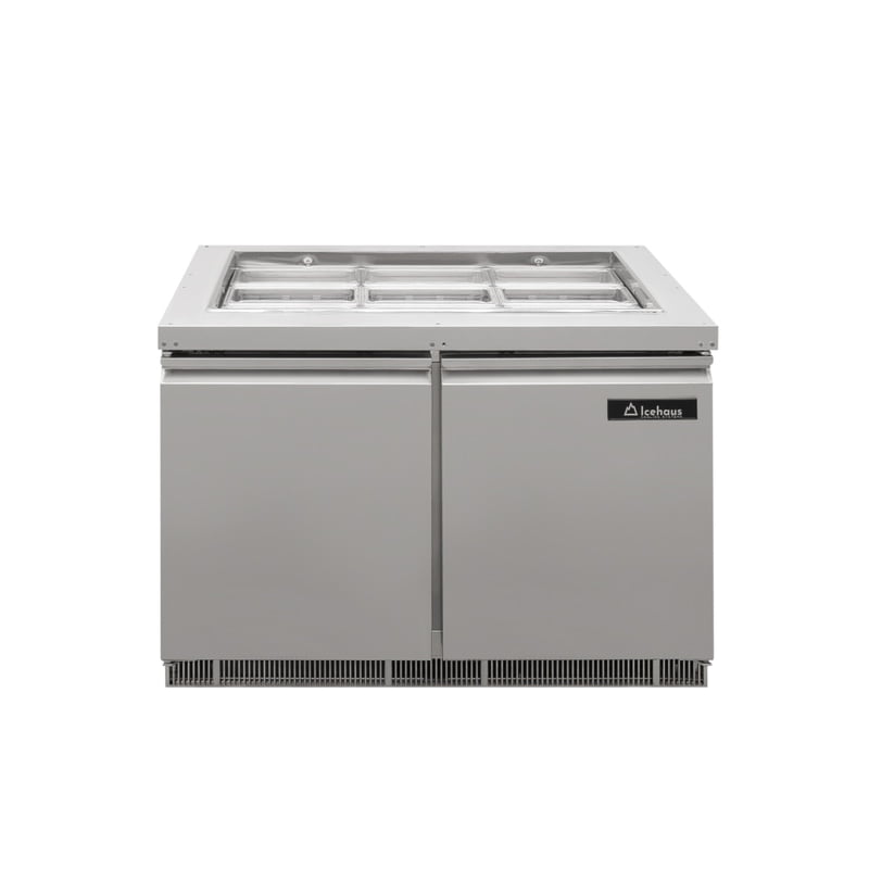 Mesa de autoservicio refrigerada 120 cm con accesorio