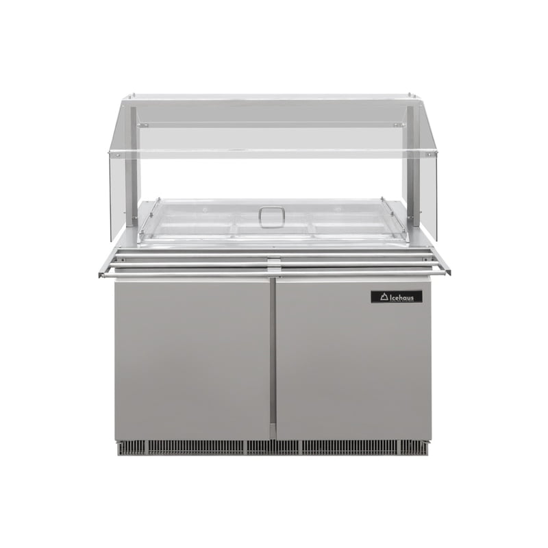 Mesa de autoservicio refrigerada 120 cm con accesorio