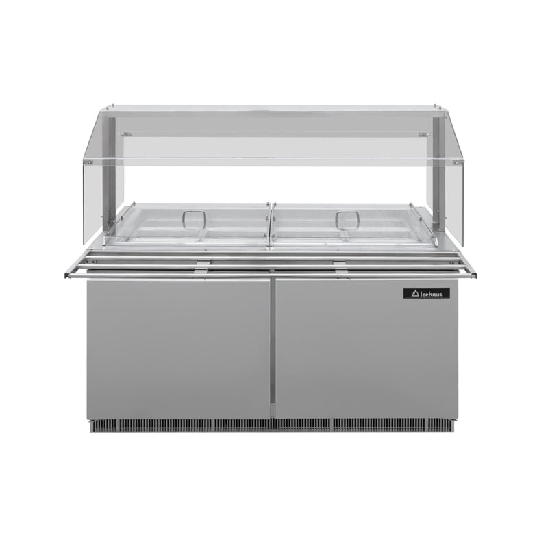 Mesa de autoservicio refrigerada 150 cm con accesorio