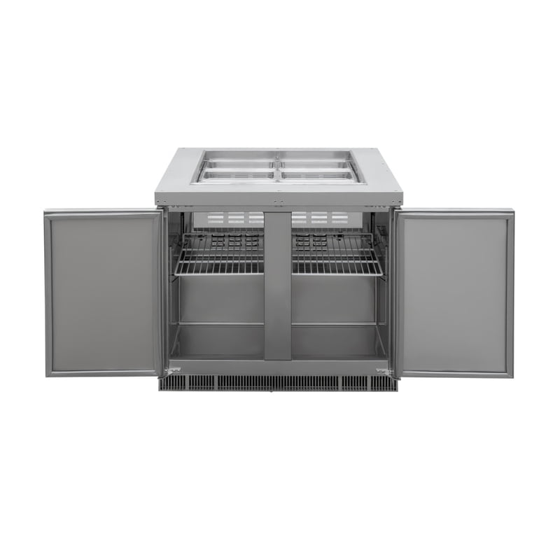 Mesa de autoservicio refrigerada 90 cm con accesorio