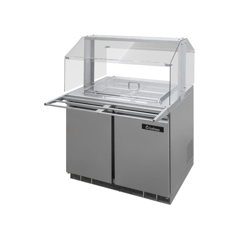 Mesa de autoservicio refrigerada 90 cm con accesorio