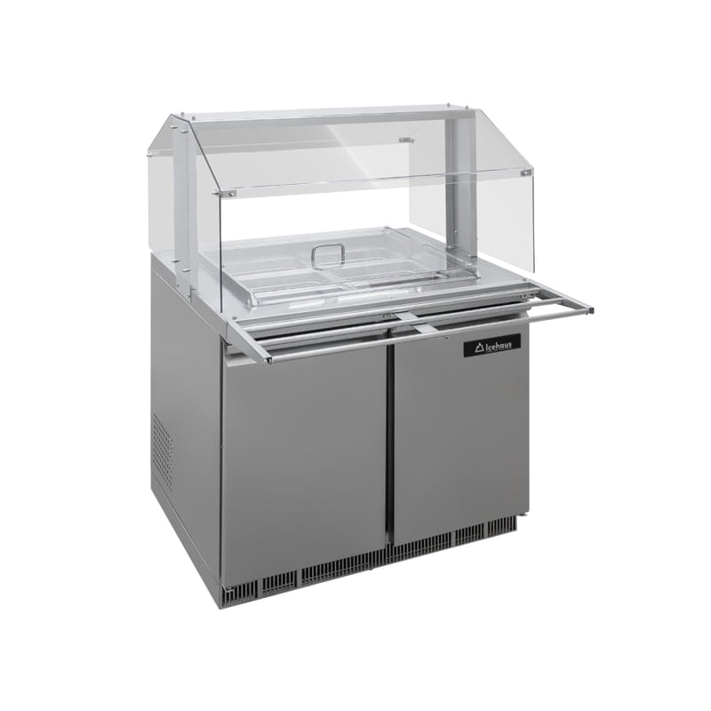 Mesa de autoservicio refrigerada 90 cm con accesorio