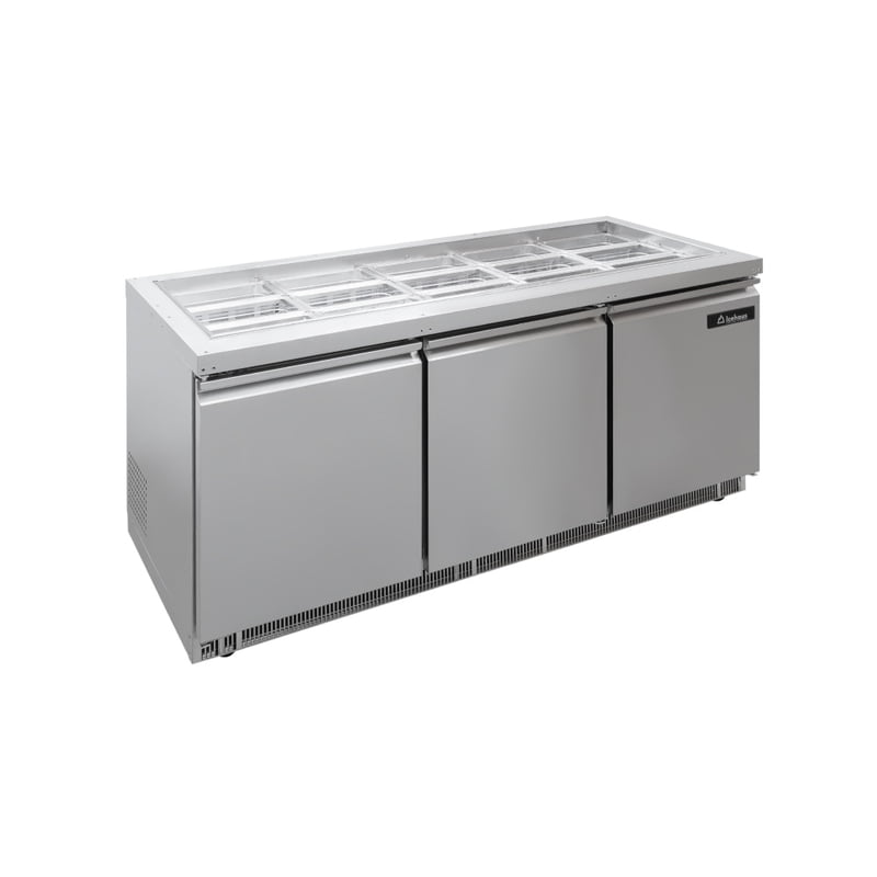 Mesa de autoservicio refrigerada 180 cm con accesorio