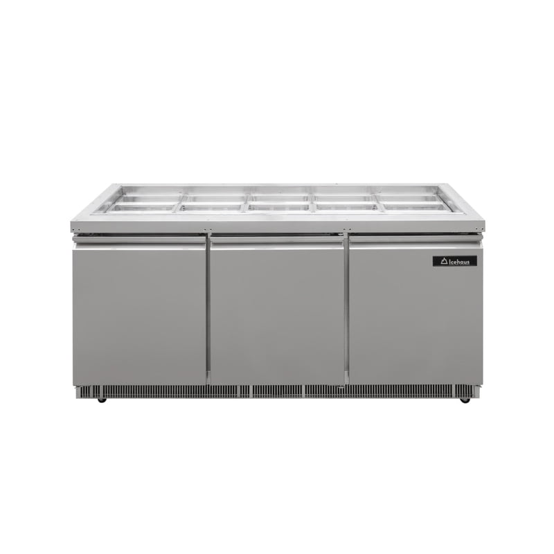 Mesa de autoservicio refrigerada 180 cm con accesorio