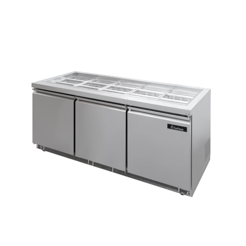 Mesa de autoservicio refrigerada 180 cm con accesorio