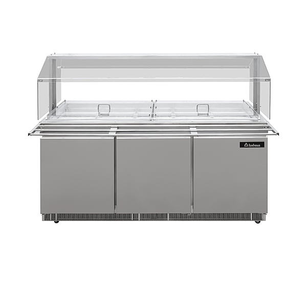 Mesa de autoservicio refrigerada 180 cm con accesorio