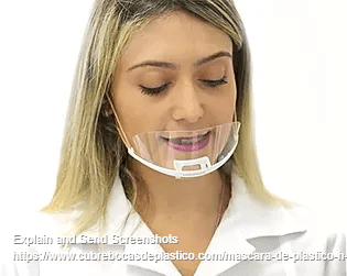 máscara sanitaria de plástico dh|