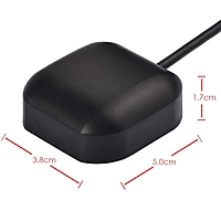 Waterproof Active GPS Antenna: Adhesive+Magnetic Mount w/ 3m SMA Male Cable & 15cm Pigtail for Trackers, IoT, 4G Routers (-40°C~65°C)
