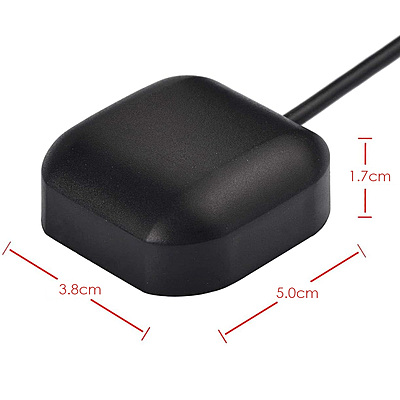 Waterproof Active GPS Antenna: Adhesive+Magnetic Mount w/ 3m SMA Male Cable & 15cm Pigtail for Trackers, IoT, 4G Routers (-40°C~65°C)