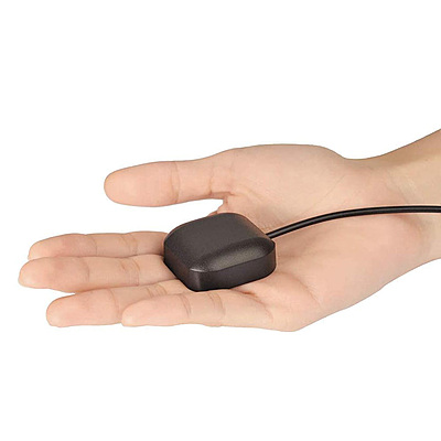 Waterproof Active GPS Antenna: Adhesive+Magnetic Mount w/ 3m SMA Male Cable & 15cm Pigtail for Trackers, IoT, 4G Routers (-40°C~65°C)