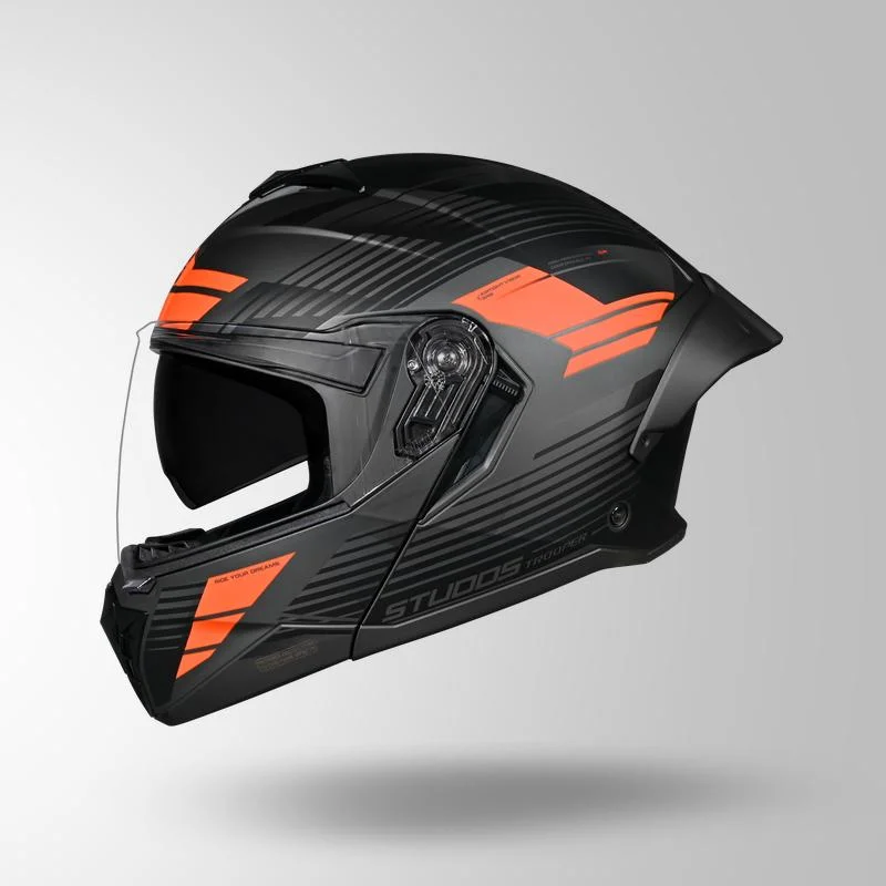 STUDDS TROOPER TRAIL MATT BLACK GREY/ORANGE L STUDDS TROOPER TRAIL MATT BLACK GREY/ORANGE L