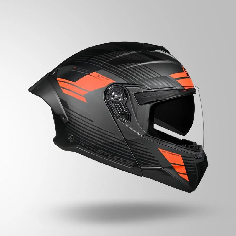 STUDDS TROOPER TRAIL MATT BLACK GREY/ORANGE L STUDDS TROOPER TRAIL MATT BLACK GREY/ORANGE L