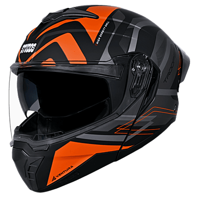 STUDDS TROOPER D3 MATT BLACK N10 ORANGE D/V (XL)