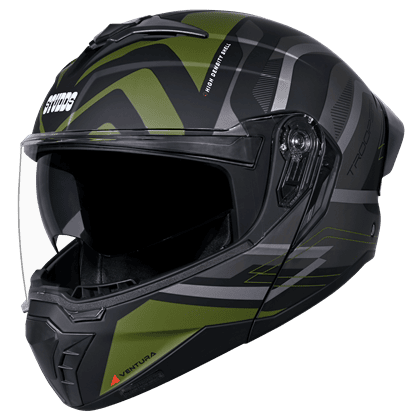 STUDDS TROOPER D3 MATT BLACK N3 GREEN L