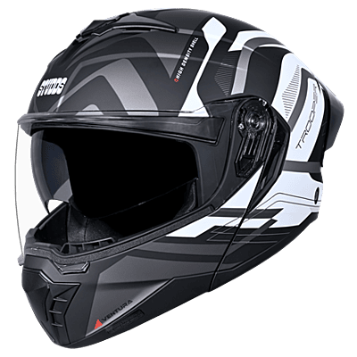 STUDDS TROOPER D3 MATT BLACK N6 WHITE XL