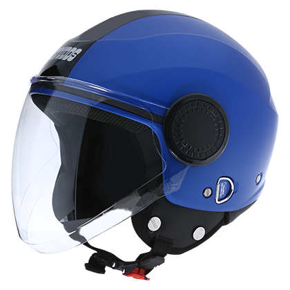 STUDDS URBAN SUPER MATT BLUE WITH BLACK STRIP C/V (L)