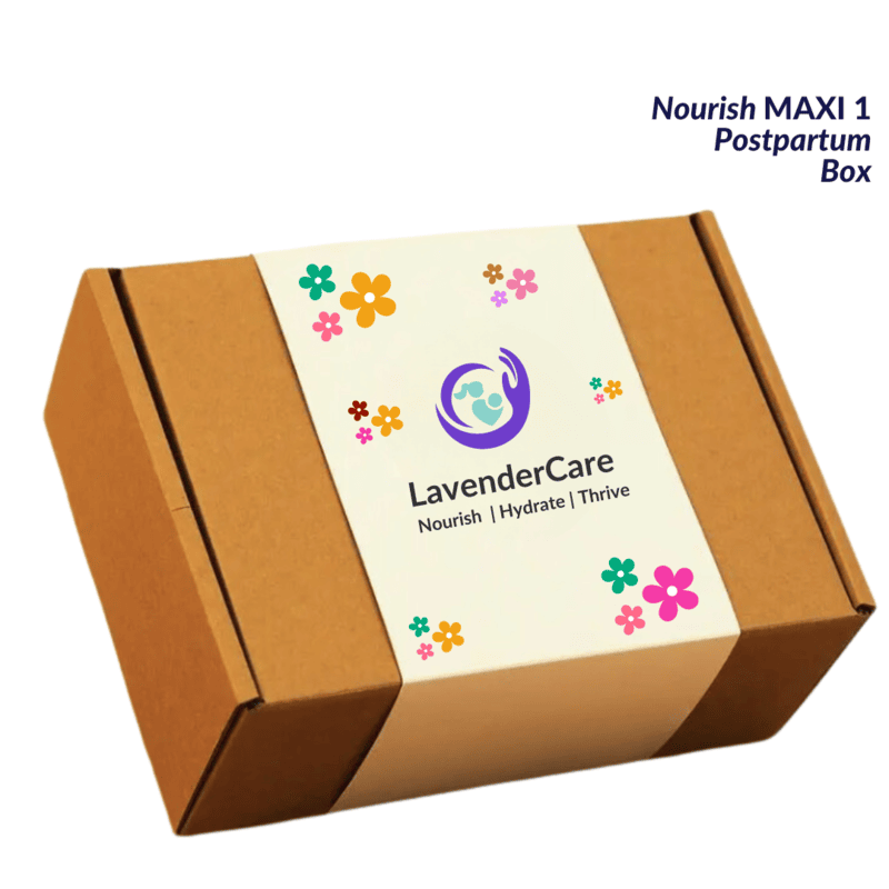 Nourish MAXI 1 Postpartum Box with Branded Mug & Insulated Tumbler Nourish MAXI 1 Postpartum Box with Branded Mug & Insulated Tumbler