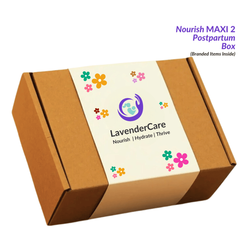 Nourish MAXI 2 Postpartum Box with Branded Tumbler & Mug Nourish MAXI 2 Postpartum Box with Branded Tumbler & Mug