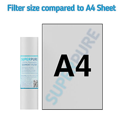 SUPERPURE 10 inch Melt Blown Sediment Filter - 5 Micron (3 Pack)