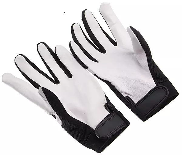 Grain goatskin, black spandex back