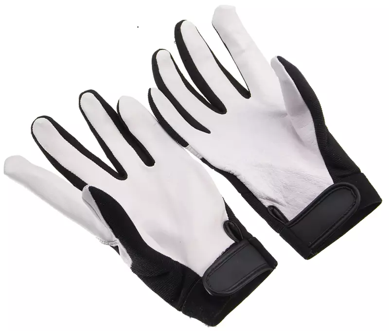 Grain goatskin, black spandex back