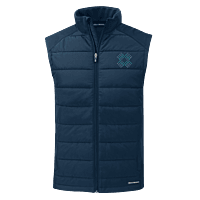 Cutter & Buck - Men's Evoke Hybrid Softshell Recycled Full Zip Vest - Navy