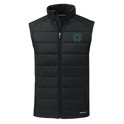 Cutter & Buck - Men's Evoke Hybrid Softshell Recycled Full Zip Vest - Black