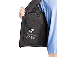Cutter & Buck - Men's Evoke Hybrid Softshell Recycled Full Zip Vest - Black