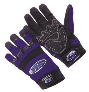 Synthetic leather, anti-vibration palm, blue spandex back