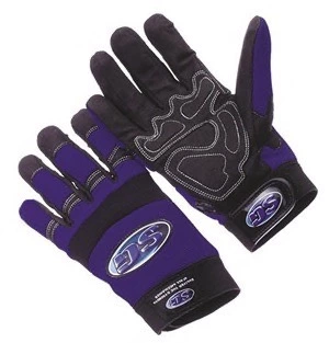 Synthetic leather, anti-vibration palm, blue spandex back