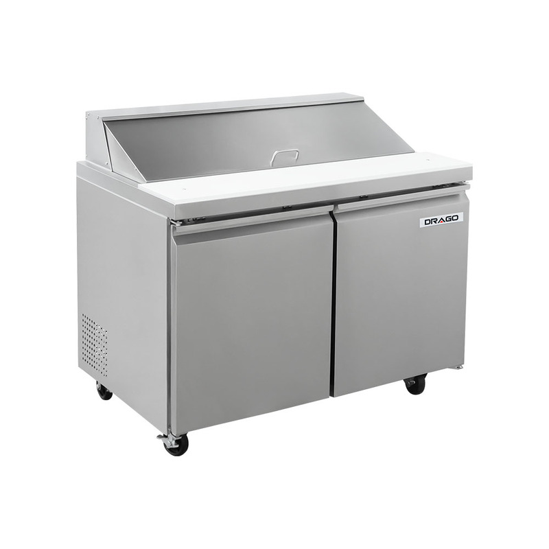 Mesa para ensaladas 2 puertas sólidas 1188 mm de frente