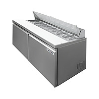 Mesa para ensaladas 2 puertas sólidas 1599 mm de frente