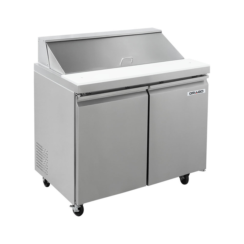 Mesa para ensaladas 2 puertas sólidas 920 mm de frente