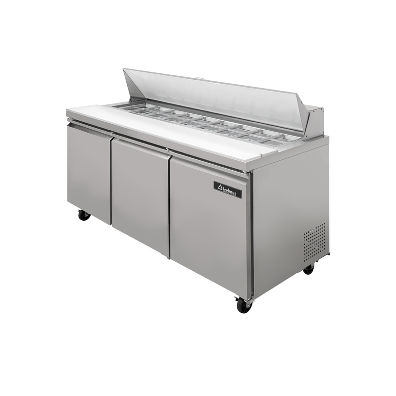 Mesa para ensalada 3 puertas ME-3P-SS-01