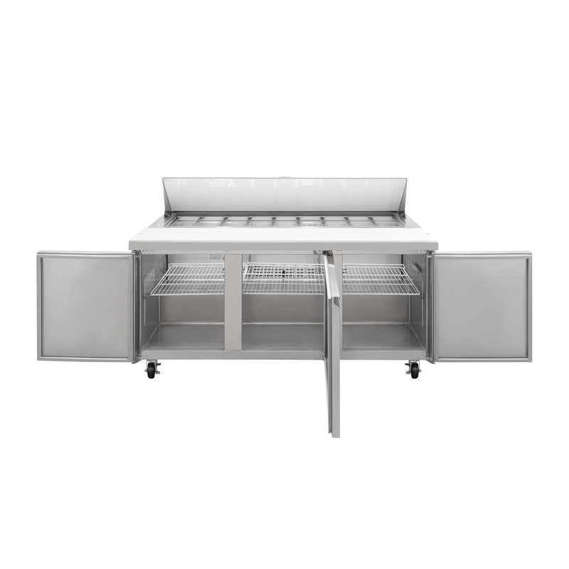 Mesa para ensalada 3 puertas ME-3P-SS-01
