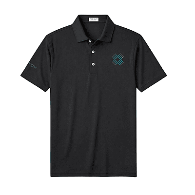 Peter Millar - Men's Solid Performance Polo Self Collar - Black